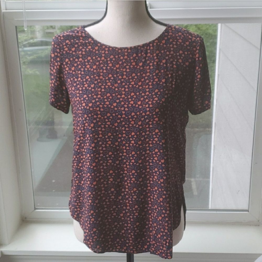 GAP Workwear Heart Blouse Size Small
